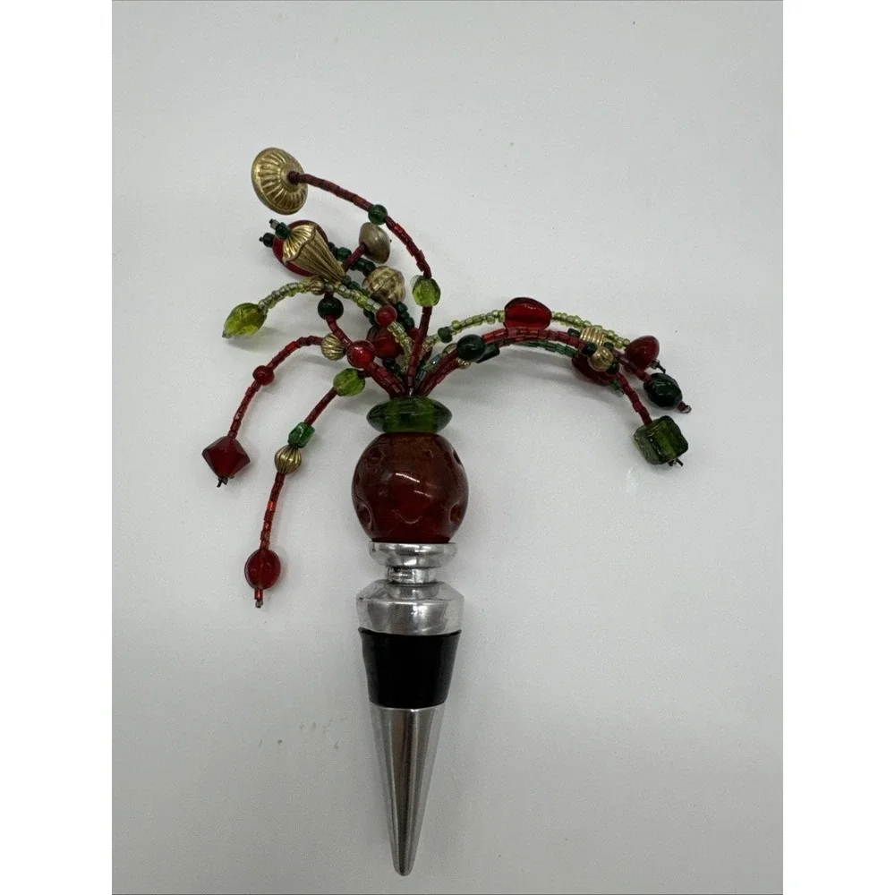 Artisan Decorative Wine Bottle Stopper Glass Beaded Burst Design Pier 1 Imports